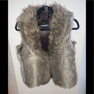 Express Faux Fur Vest